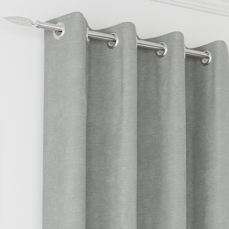 Blackout Curtain Panel Pair, 229cm Width x 274cm Drop, Grey
