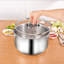 Karaca Grace Stainless Steel Induction Stockpot with Lid, 28cm, Silver