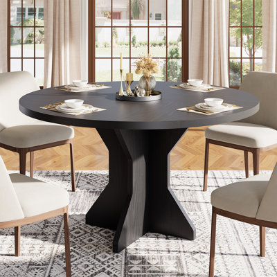 Extendable Solid Wood Base Dining Table