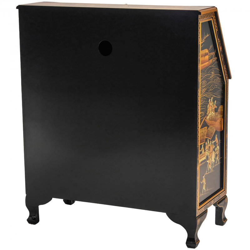 Black Lacquer Secretary Desk - Ching Ming