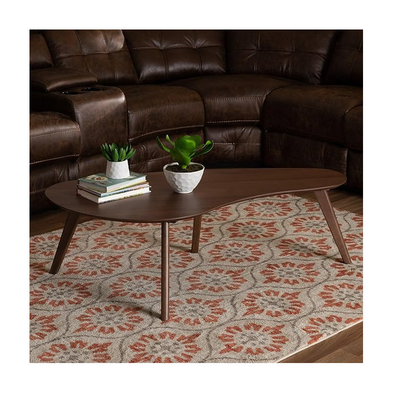  Scarlette MidCentury Modern Walnut Finished Coffee Table