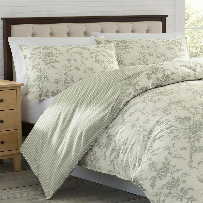 Ensemble d'édredon floral grand, 3 pièces