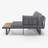 4 Seater Modular Patio Sofa L-Shaped Outdoor Sectional Sofa Set With Cushion and Side Table