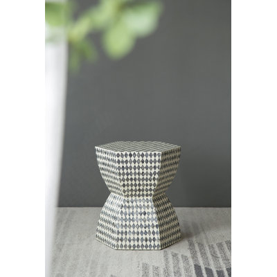 Hexagonal End Table, Accent Side Table