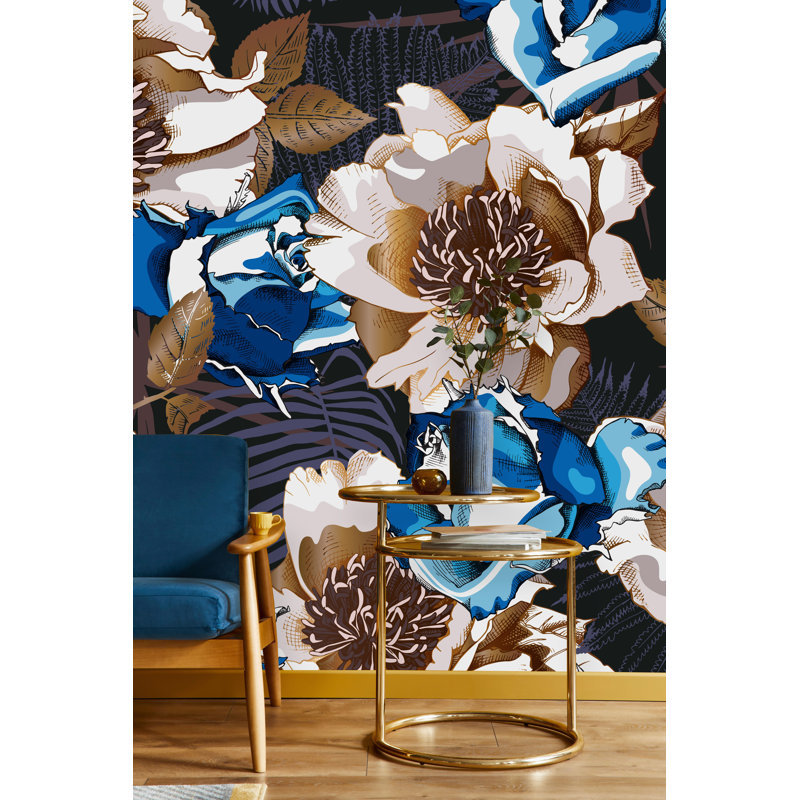 Murale fleurs, L 100 po x L 100 po