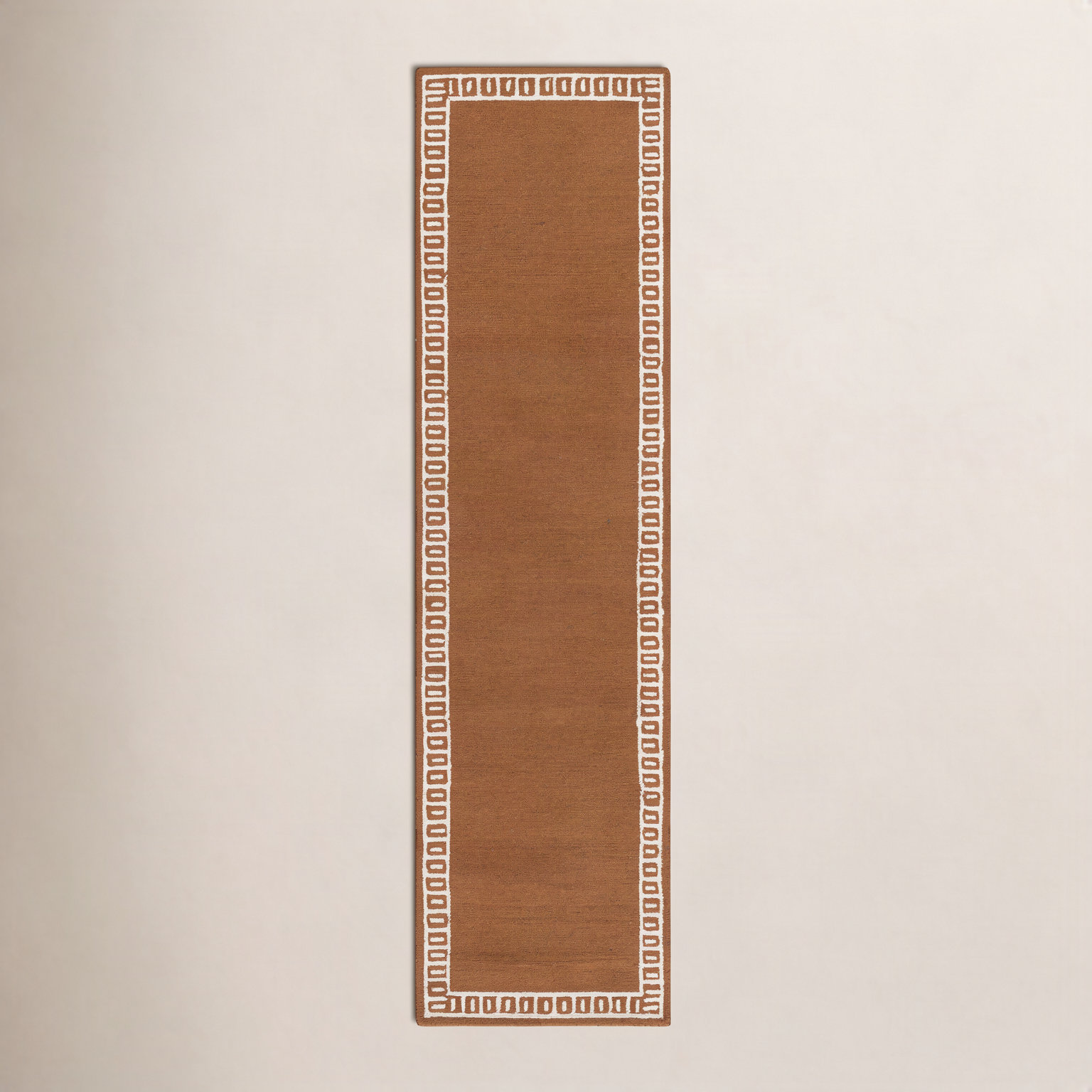 Hand-Tufted Geometric Wool Rug, Runner 2'3" x 9'