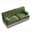 Canapé de style Chesterfield en velours doux, conception capitonnée à boutons, jupe de frange à franges sur le plancher, facile à assembler, combinaison libre, pour les salons-889721984