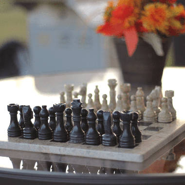 Black and White Marble Chess Set with Storage Box – Royal Bishop - Marble  Chess Store