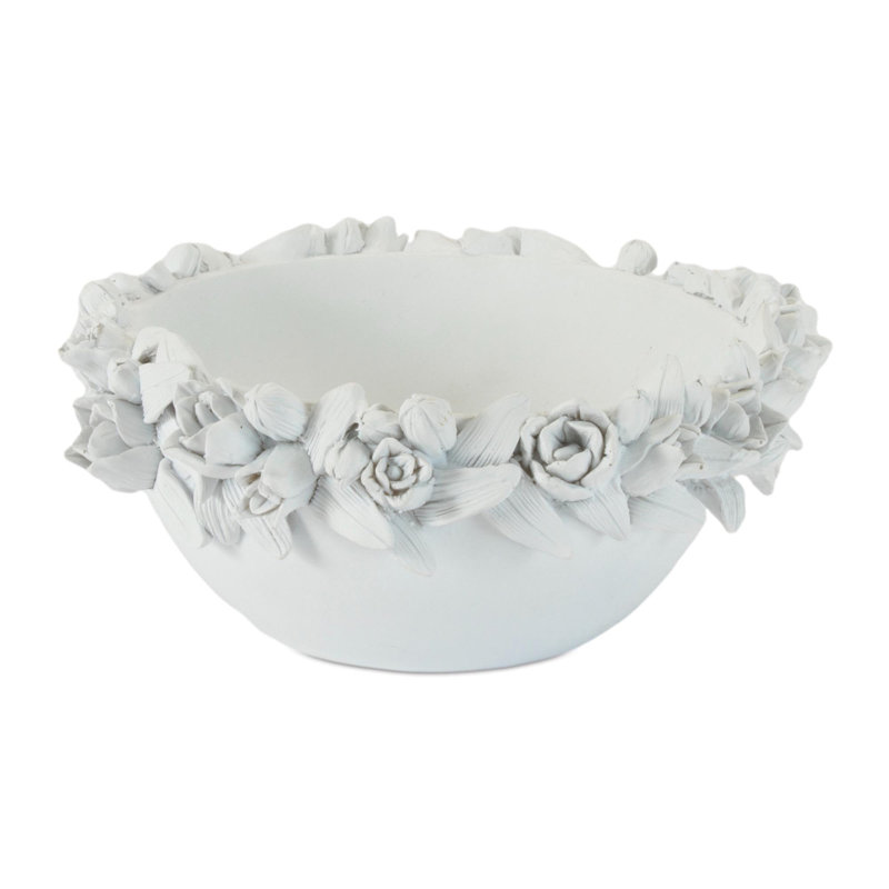 Bol décoratif floral sculpté
