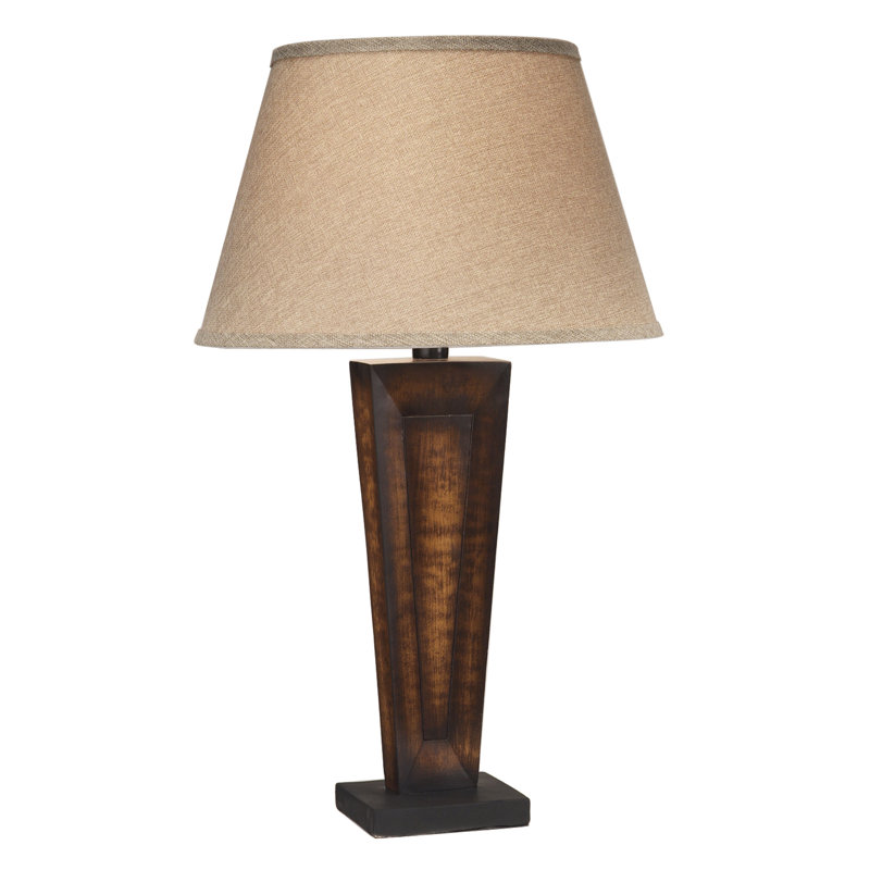 Lampe de table 30,5 "Aquita, Jaune noyer
