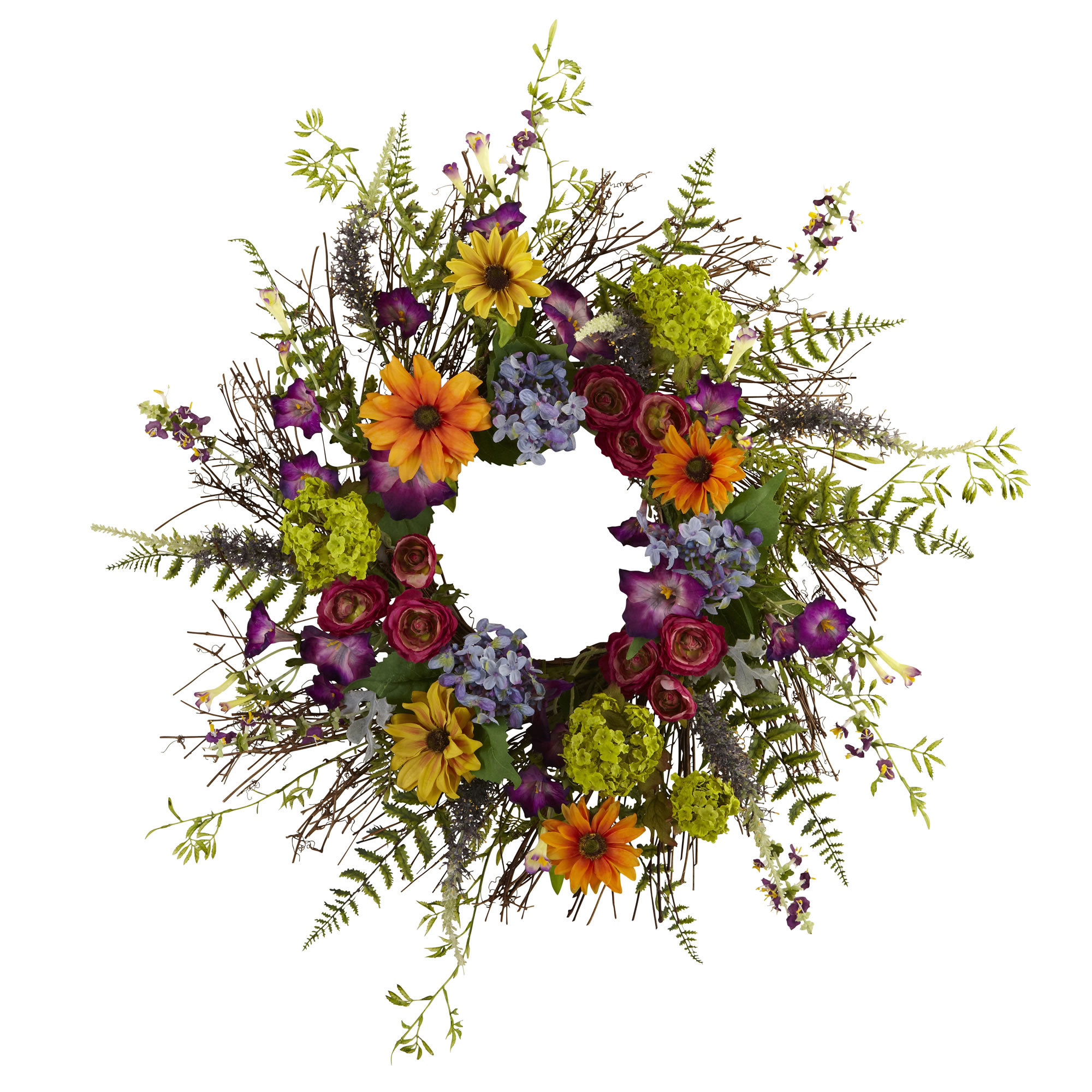 Primrue 24" Plastic Wreath & Reviews | Wayfair
