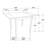 Rectangular 52-Inch Extension Dining Table, Cappuccino