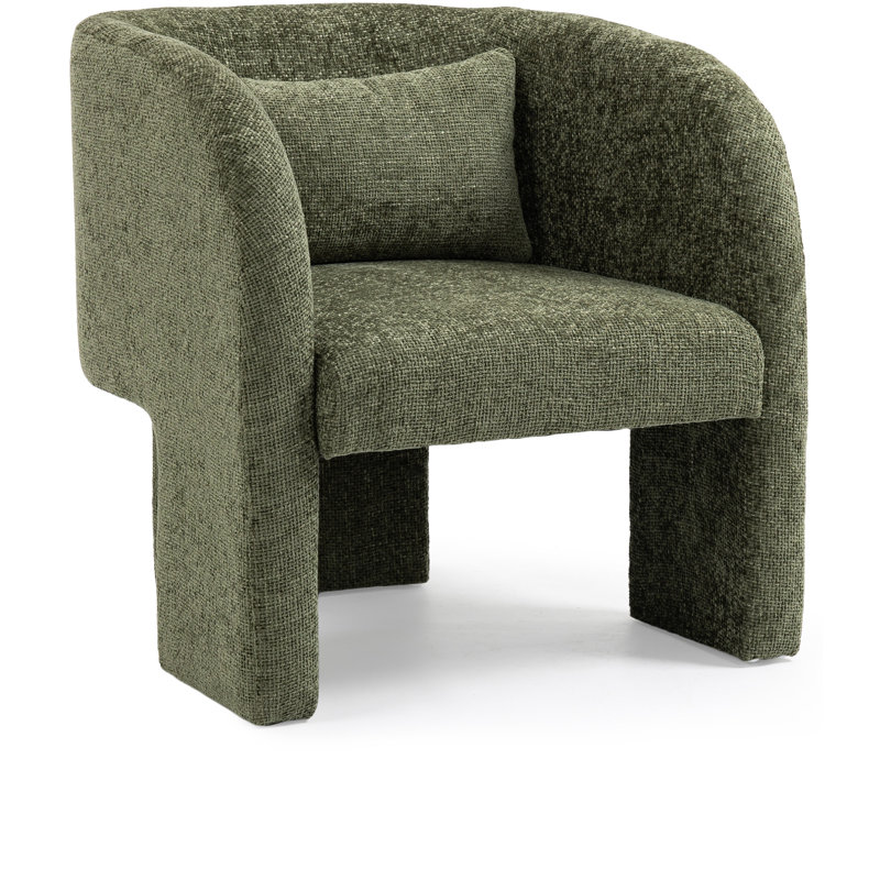 Sawyer 29'' Wide Armchair, Green Chenille Fabric