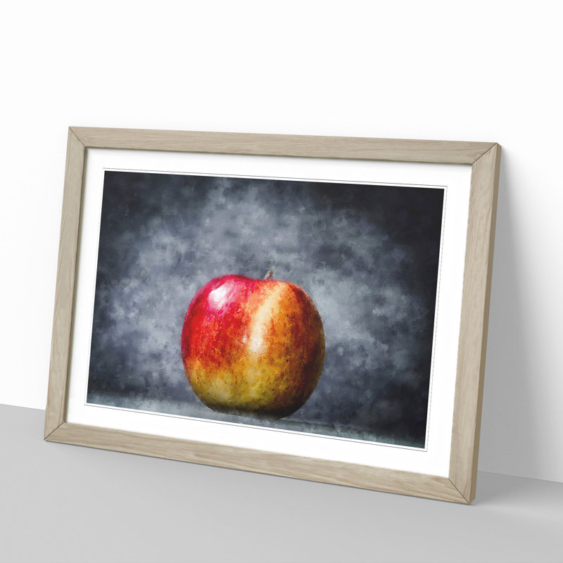 Apple Fruit - Picture Frame Painting, Oak Framed, 48cm H x 65cm W x 2cm D