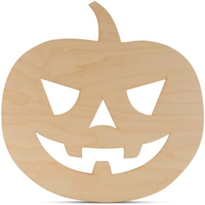 Pack Of 5 Wooden Pumpkin Ornaments To Paint For Halloween Crafts And Pumpkin Décor