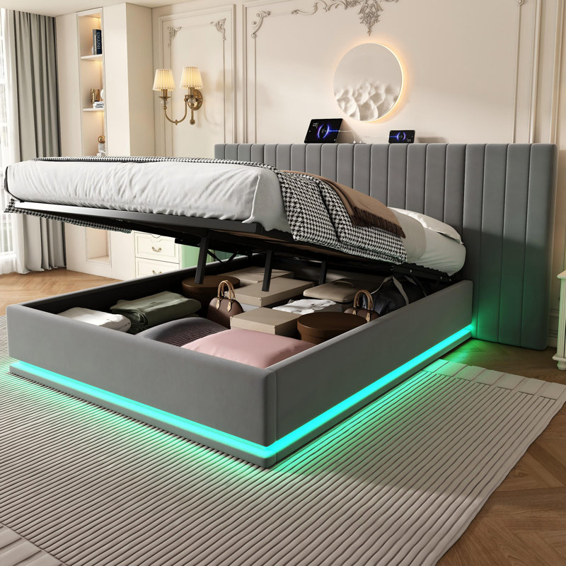 Upholstered Ottoman Storage Bed