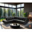 Upholstered 119 " Full Grain Leather L-Shaped Sectional-542202555