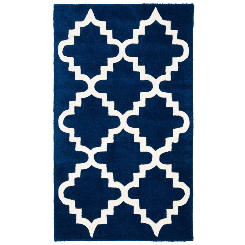 Carolene Hand Tufted Wool Geometric Rug, Rectangle 3' x 5'