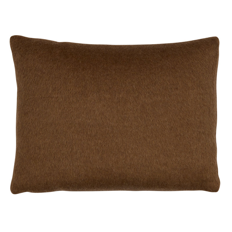 Dixon Mohair Lumbar Pillow, 12" H x 18" W, Brown