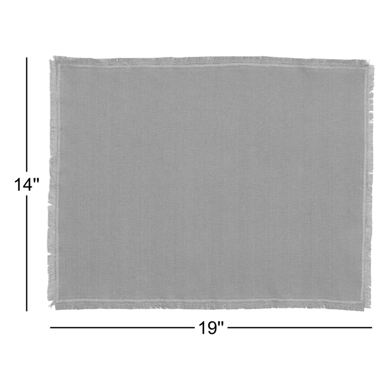 Jarmaine Cotton Rectangle Placemats, Ivory