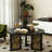 31.5" Black Solid Wood Round Coffee Table
