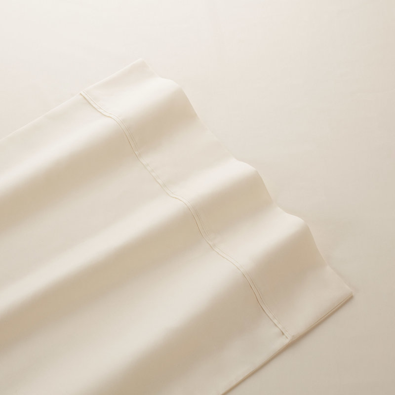 White Full Size Cotton Sateen Deep Pocket Sheet Set