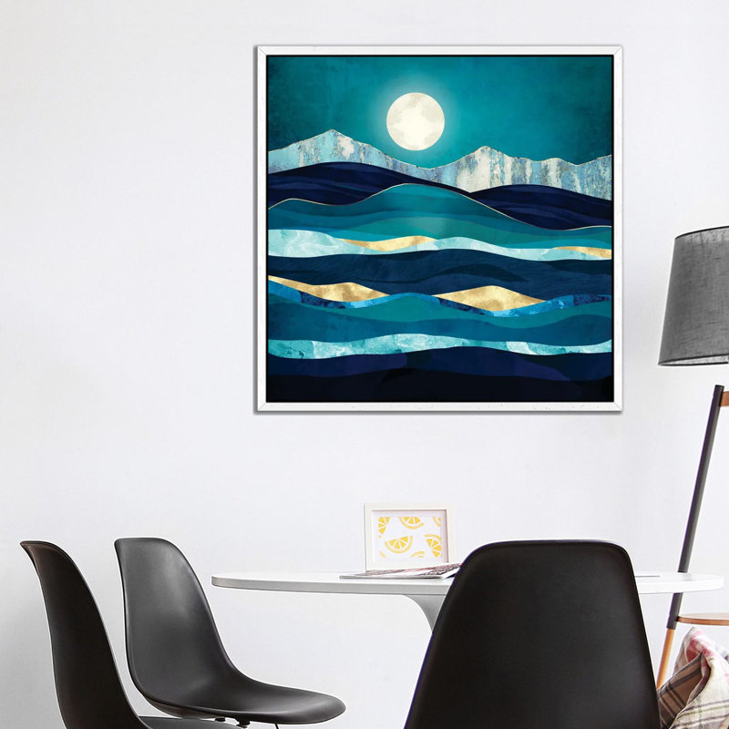 Winter Sea - Print on Canvas, White Framed, 93.98 cm H x 93.98 cm W