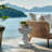 Accent Table Concrete Side End Table For Balcony Garden
