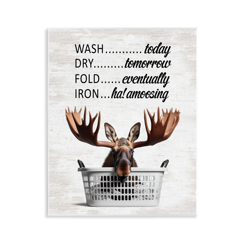 Plaque murale Sassy Moose & Laundry