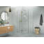 Halo 45 in. x 39 in. x 78 in. 90-degree Fully Frameless Glass Hinged Shower Enclosure-210224636