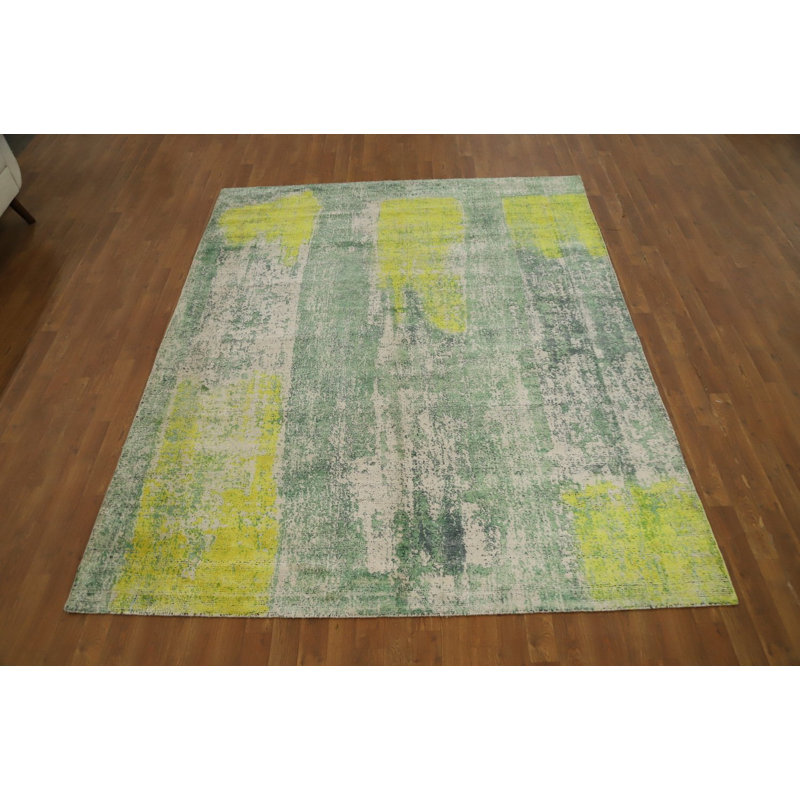 Tapis abstrait moderne dégradé 6 x 8 avec pastels doux