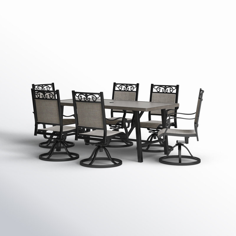 Langner Rectangular 6 - Person 70" Long Dining Set