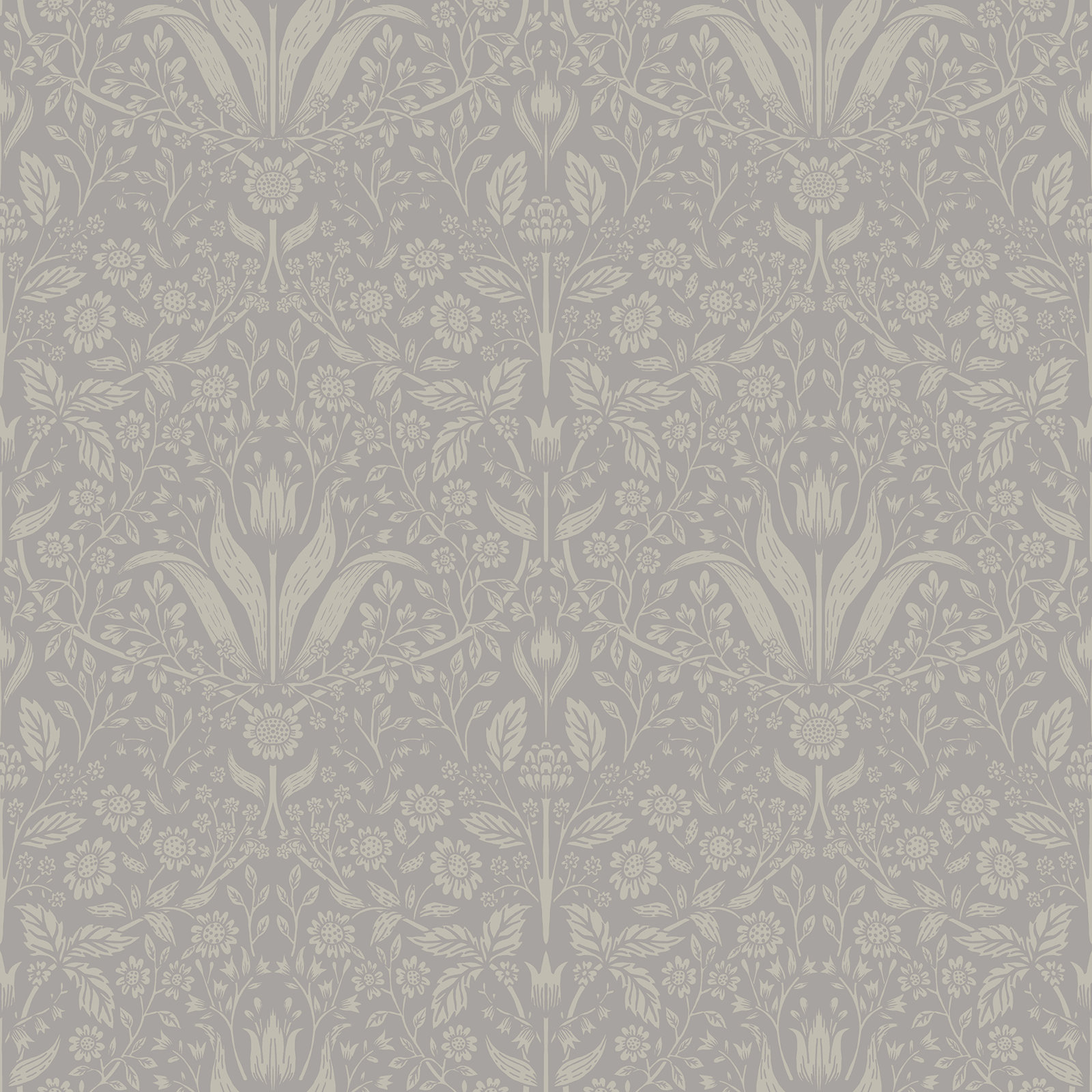 Triste Floral Wallpaper, Blue