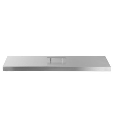 Couvercle de foyer en acier inoxydable pour foyers rectangulaires