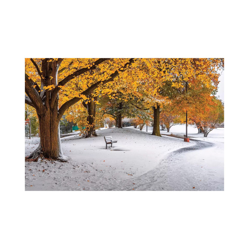 Bench In Snow by Nejdet Duzen - Wrapped Canvas Gallery-Wrapped Canvas Giclée, 20.32 cm H x 30.48 cm W