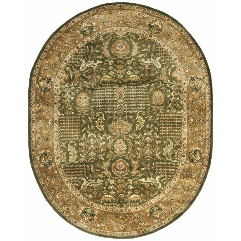 Alger Hand Tufted Wool Oriental Rug, Oval 4'6" x 6'6"