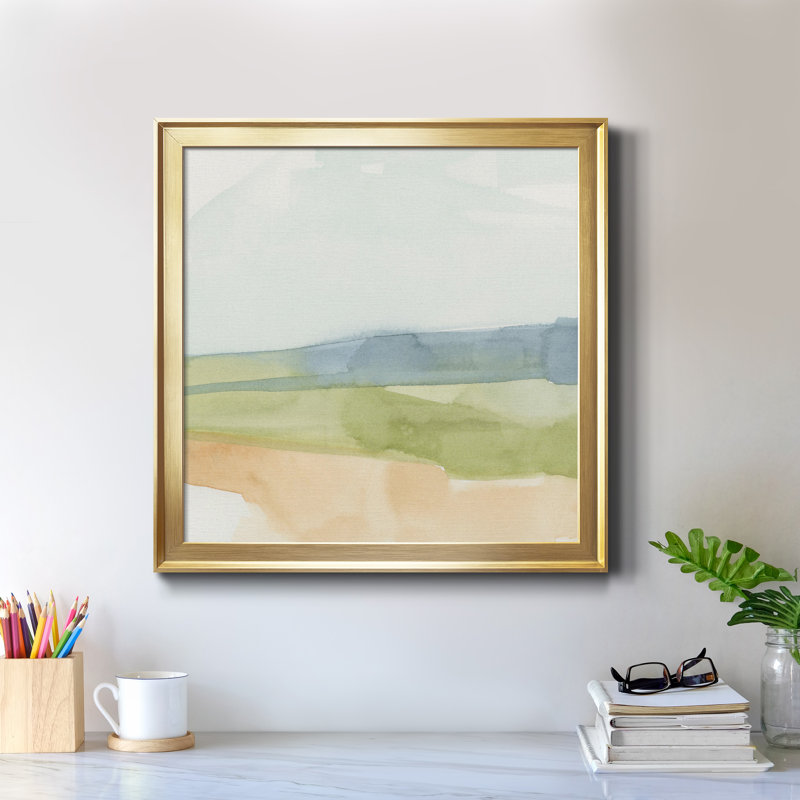Toile encadrée Pastel Slopes I-Premium - prête à être accrochée, Toile avec cadre doré, H 26,5 po x l 26,5 po x P 1,5 po