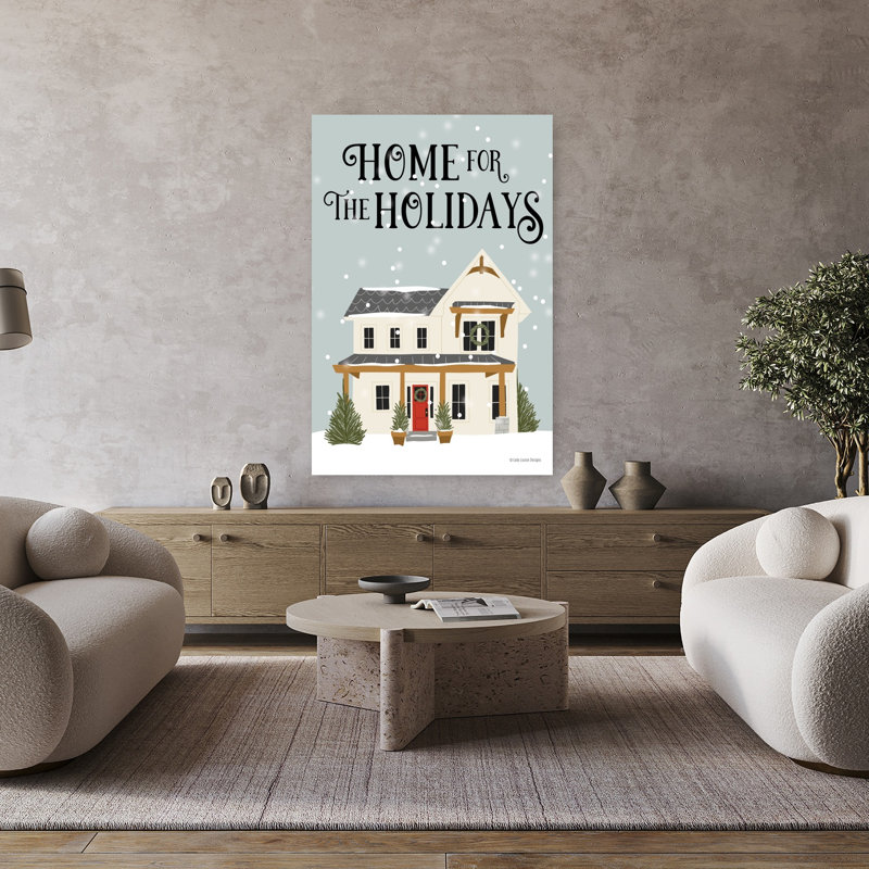 Maison de vacances abstraite, art contemporain de l'architecture hivernale, H 48 po x l 32 po