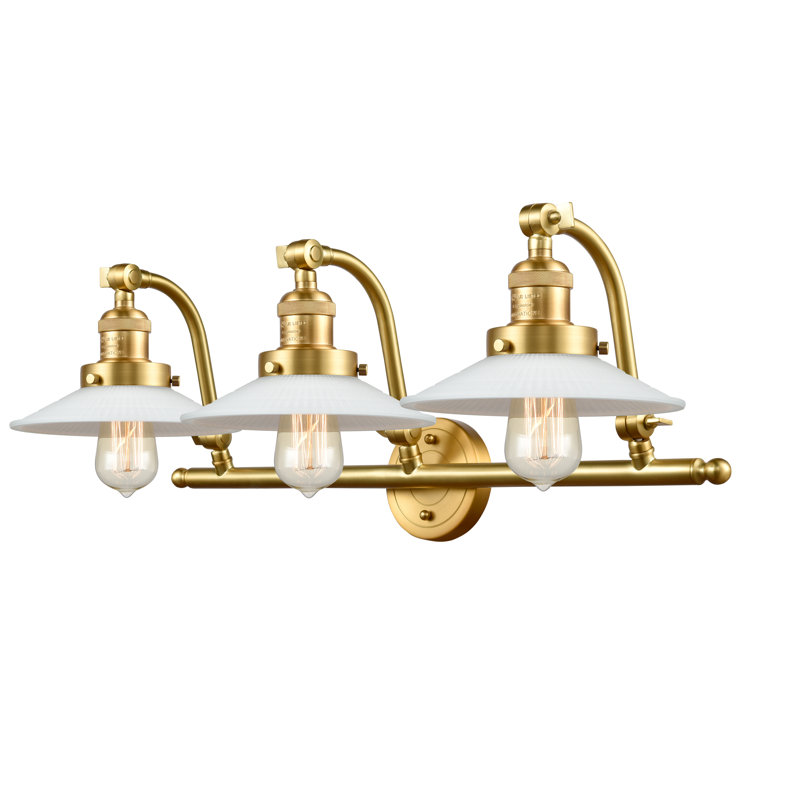 Éclairage pour salle de bain 3 lumières Miramontes, Or satiné, Ampoule non incluse