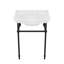 Évier de console l 24 po x H 38 po Prism, 8 po. Forage de robinet, noir mat Prism-118375683