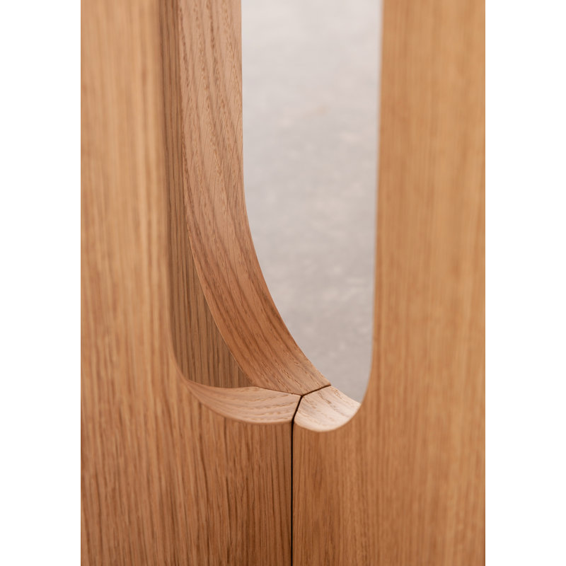 Androgyne Solid Oak Dining Table, Natural Oak, 42.9" W x 82.7" L