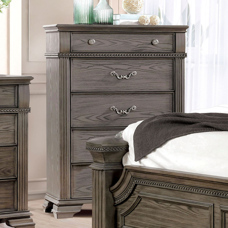Coffre traditionnel l 36,6 po, gris, Gris
