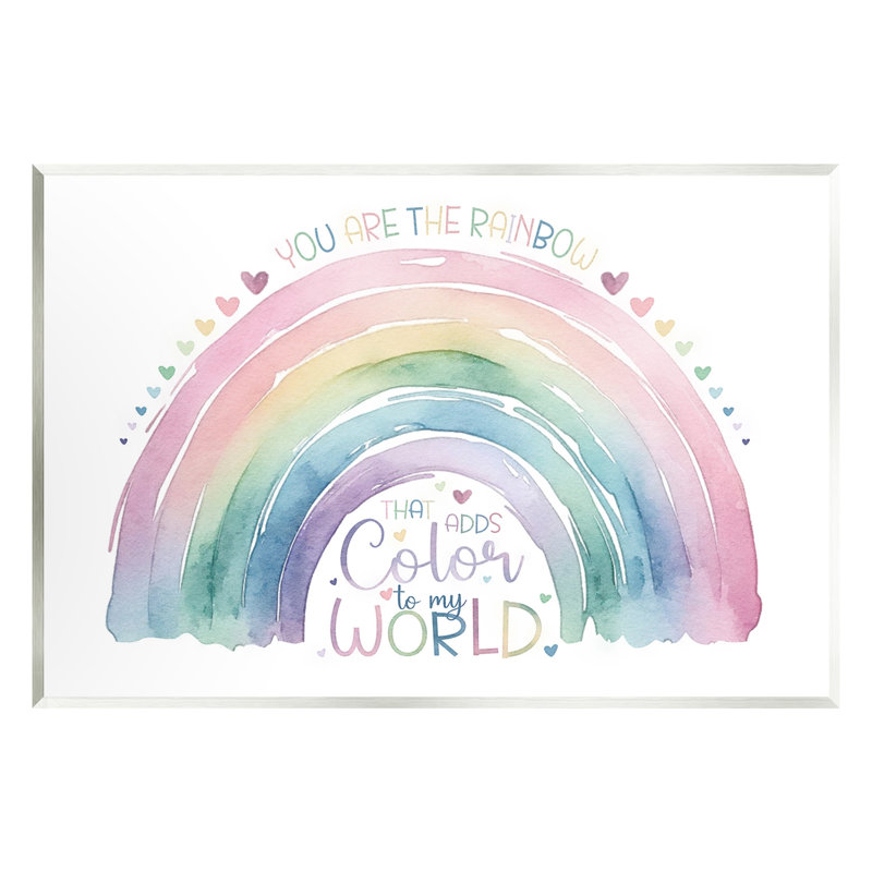 «You Are The Rainbow» par Amanda Greenwood, H 10 po x l 15 po x P 0,5 po
