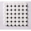 Carreau de mosaïque en marbre octogonal et à pois 12 po x 12 po Bianco Dolomite