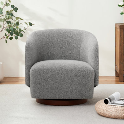 Caysey Boucle Upholstered Swivel Accent Chair