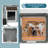 Durable Roof Cat House Outdoor Weatherproof with Scratching,30"D x 22"W x 29"H,Gray