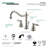 Kingston Brass Heritage Two-Handle 3-Hole Deck Mount Widespread Bathroom Faucet with Brass Pop-Up Drain-29272095