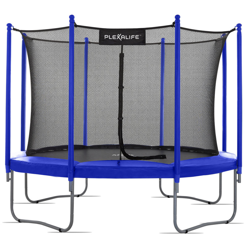Ensemble de trampoline rond de 10 pi avec système de sécurité Plexalife - Trampoline de cour arrière - Trampoline d'extérieur pour enfants - adultes