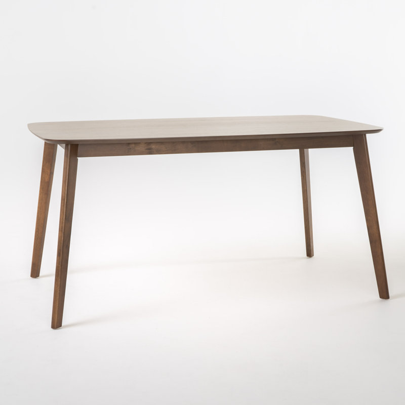 Armgart 4 - Person Four Leg Dining Set, Natural Walnut/Dark Gray