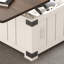 Table basse à plateau relevable avec rangement, style carré blanc, ports de station de charge, table de salon, nombreux espaces